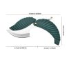 Multifunction Stainless Steel Leaf Shape Folding Pocket Knife Fruit Camping Outdoor Kitchen Tools Survival Knife (Green)