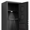 Heavey Duty,Large Size 4-5 Gun,Black Gun Cabinet with Electronic Password Keypad Lock,Unassembled Metal Rifle Gun Security Cabinet Safe Locker