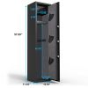 Large Capacity Quick Access Fingerprint Gun Safe,4-5 Gun Biometric Metal Rifle Gun Security Cabinet Safe Locker