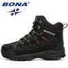 BONA 2022 New Designers Nubuck Mountain Climbing Shoes Men Plush Quality Outdoor Trekking Shoes Man Sneakers Hunting Boots Comfy